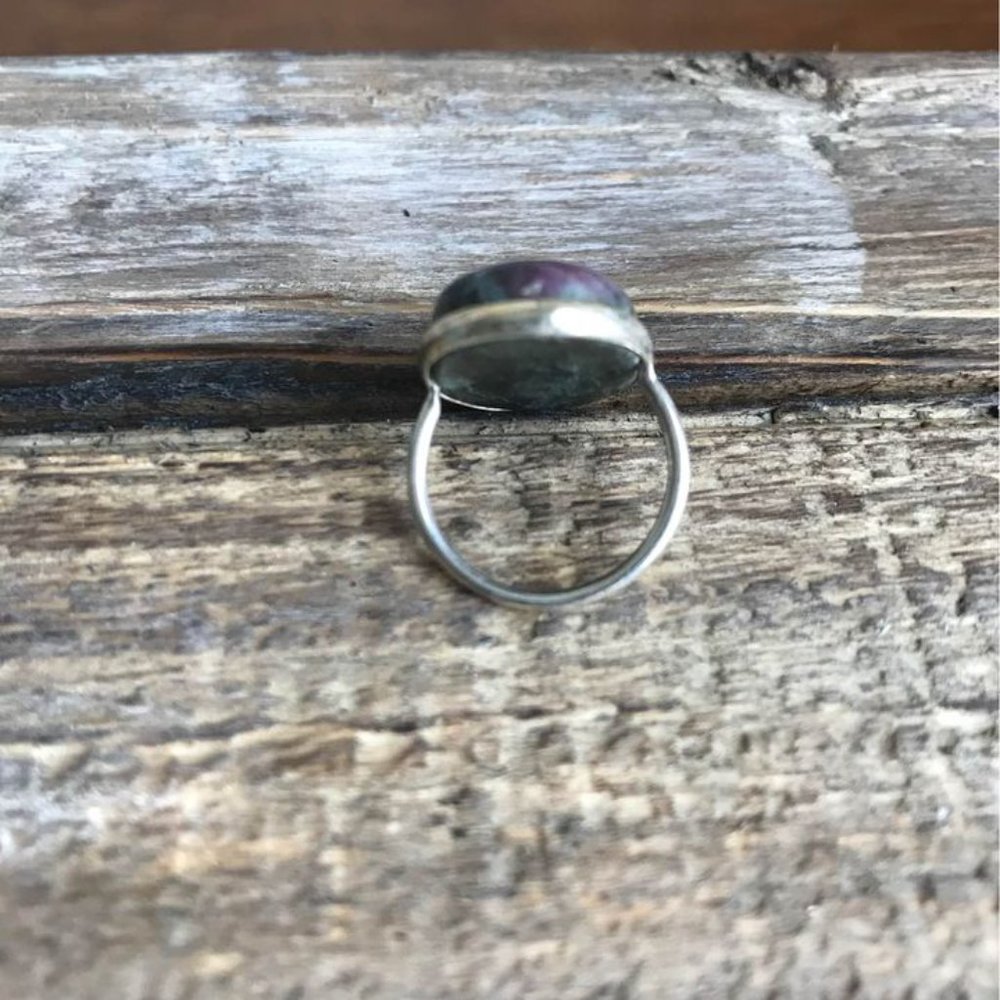 Ruby In Fuschite Gemstone Ring Huge Gemstone Size… - image 4